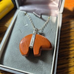 Sterling Silver and Jasper Pendant Necklace